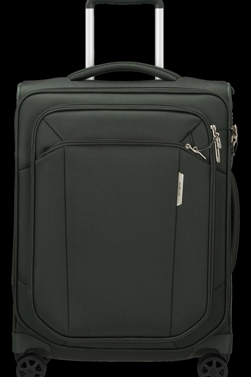 Samsonite Spinner (4 Wheel) | Softside Luggage-RESPARK 55cm Spinner (4 wheels) - Forest Green