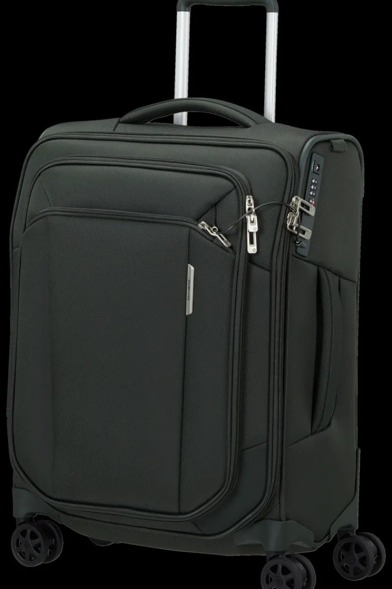 Samsonite Spinner (4 Wheel) | Softside Luggage-RESPARK 55cm Spinner (4 wheels) - Forest Green