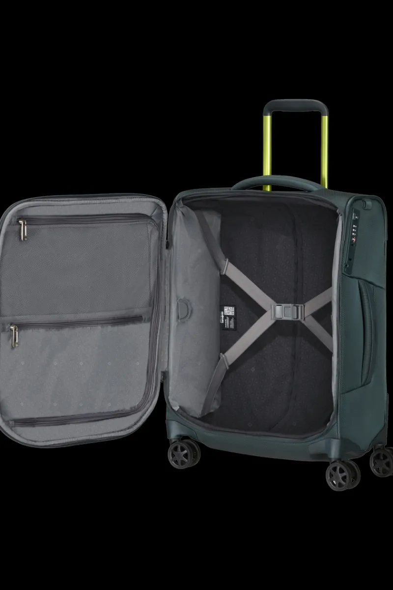 Samsonite Spinner (4 Wheel) | Softside Luggage-RESPARK 55cm Spinner (4 wheels) - Urban Green