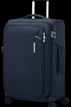 Samsonite Spinner (4 Wheel) | Softside Luggage-RESPARK 67cm Spinner Expandable (4 wheels) - Midnight Blue