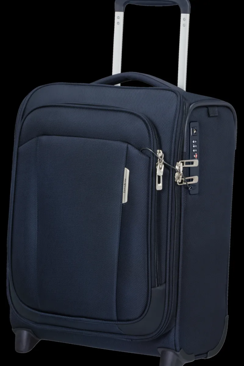 Samsonite Spinner (4 Wheel) | Eco Friendly Luggage-RESPARK Upright Underseater 45cm - Midnight Blue
