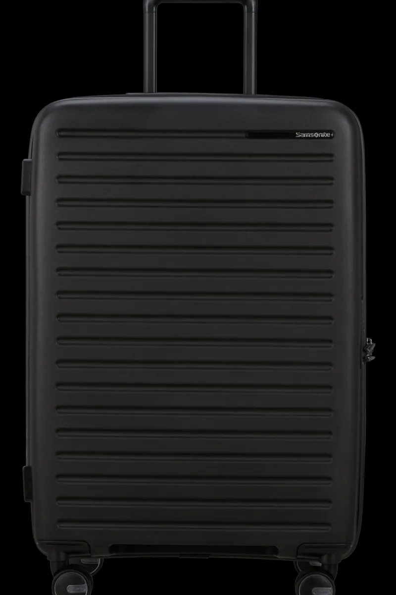 Samsonite Spinner (4 Wheel) | Hardside Luggage-RESTACKD Spinner Expandable (4 wheels) 68cm - Black