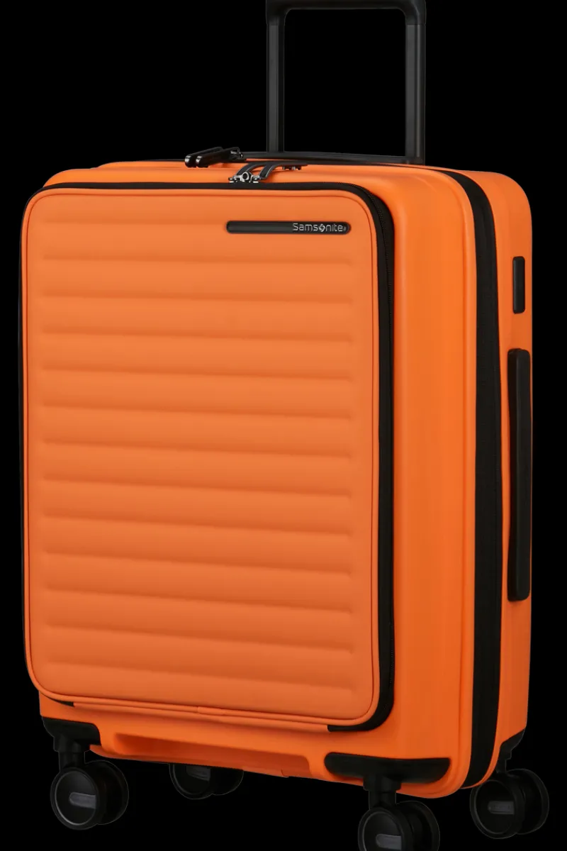 Samsonite Spinner (4 Wheel) | Hardside Luggage-RESTACKD Spinner Expandable (4 wheels) 55cm - Papaya