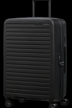 Samsonite Spinner (4 Wheel) | Hardside Luggage-RESTACKD Spinner Expandable (4 wheels) 68cm - Black
