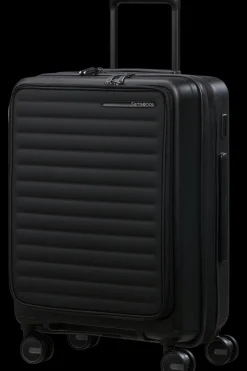 Samsonite Spinner (4 Wheel) | Hardside Luggage-RESTACKD Spinner Expandable (4 wheels) 55cm - Black