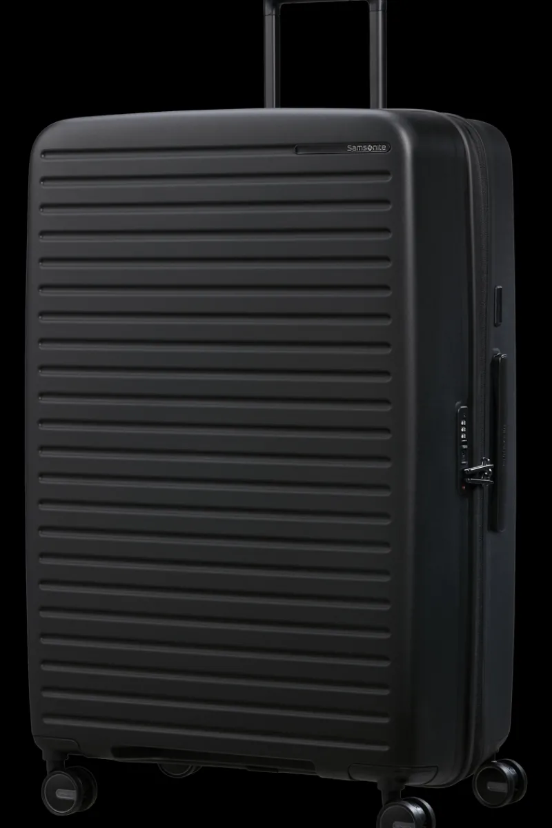 Samsonite Spinner (4 Wheel) | Hardside Luggage-RESTACKD Spinner Expandable (4 wheels) 81cm - Black