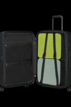 Samsonite Spinner (4 Wheel) | Hardside Luggage-RESTACKD Spinner Expandable (4 wheels) 68cm - Black