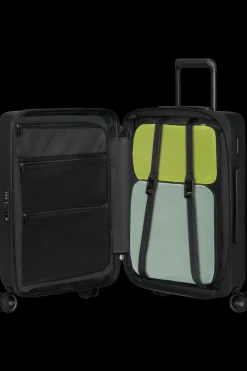 Samsonite Spinner (4 Wheel) | Hardside Luggage-RESTACKD Spinner Expandable (4 wheels) 55cm - Black