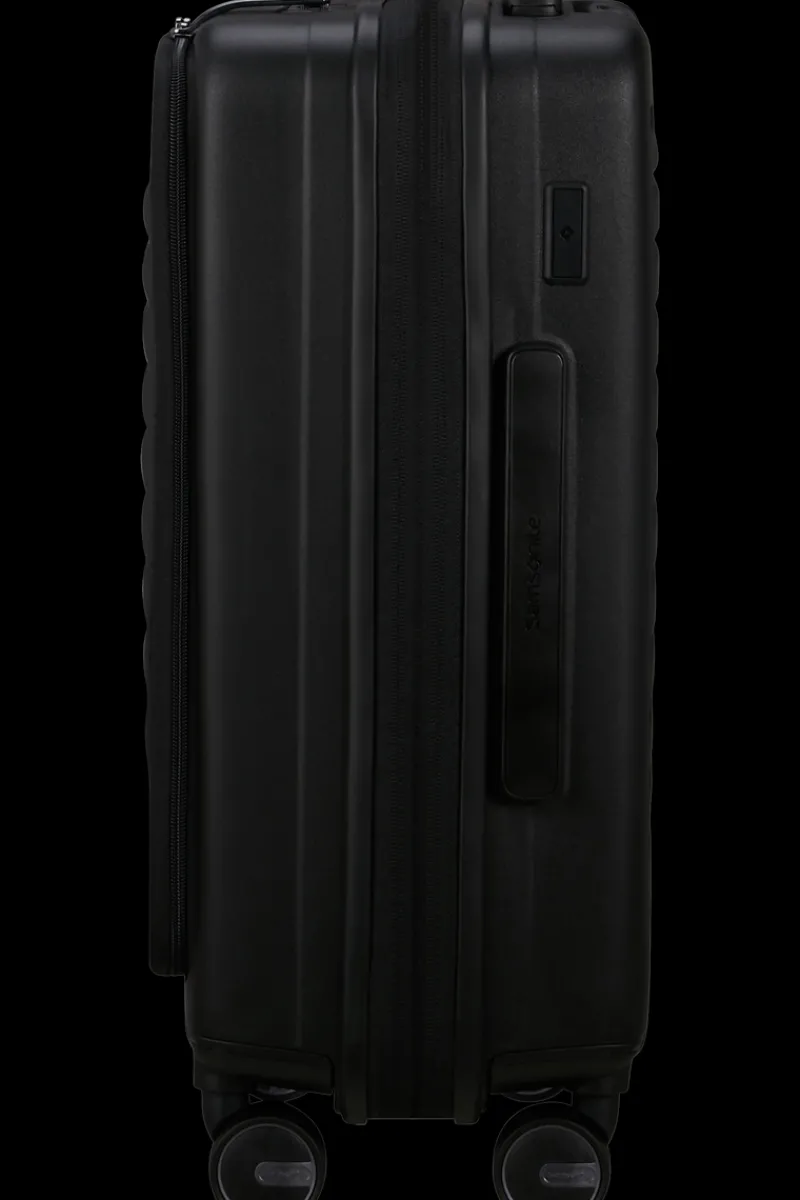 Samsonite Spinner (4 Wheel) | Hardside Luggage-RESTACKD Spinner Expandable (4 wheels) 55cm - Black