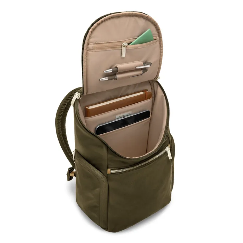 Briggs & Riley Backpacks-RHAPSODY U Zip Backpack - Olive