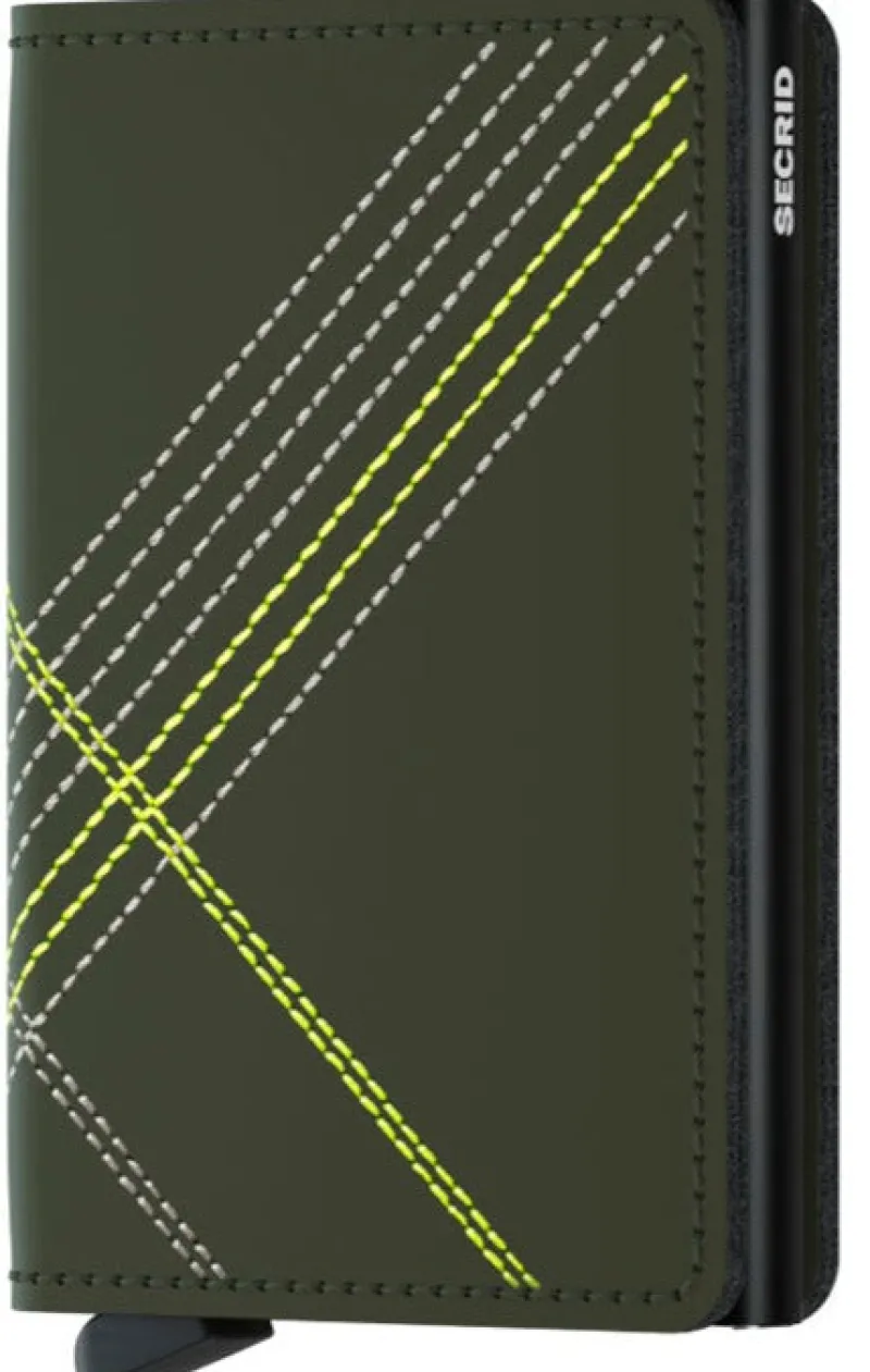 Secrid Wallets-Slimwallet Stitch Linea Lime