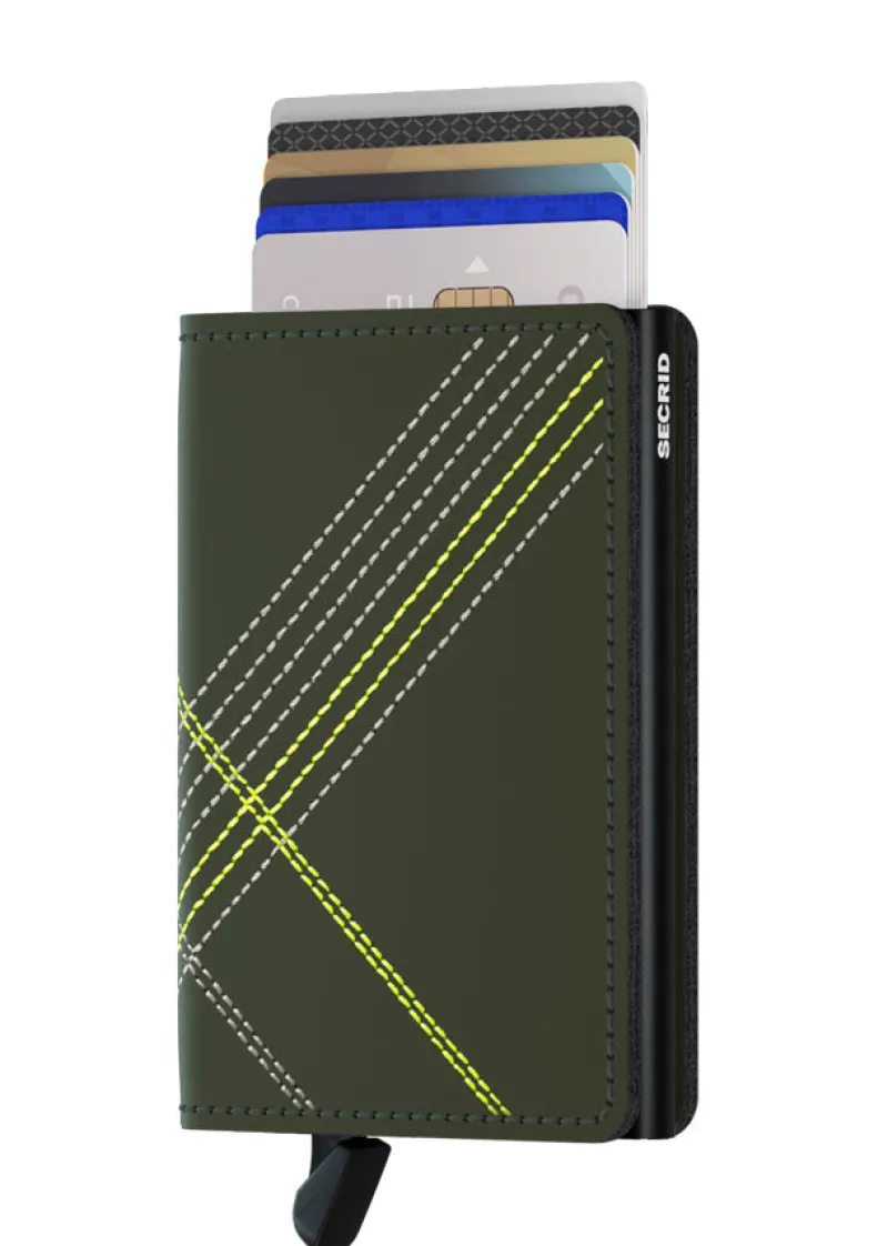 Secrid Wallets-Slimwallet Stitch Linea Lime