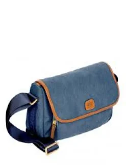 Brics Shoulder Bags-Sorrento Small Shoulder Bag - Ocean Blue