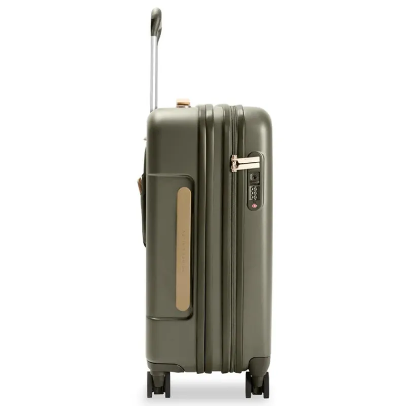 Briggs & Riley Spinner (4 Wheel) | Hardside Luggage-Sympatico Essential 56cm Carry-On Expandable Spinner - Olive