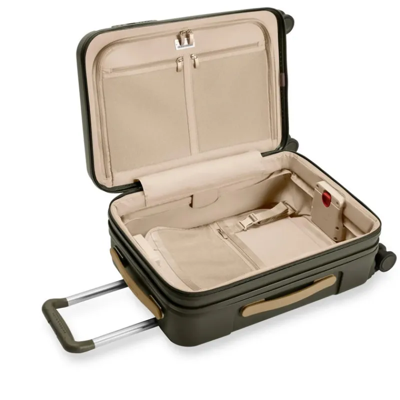 Briggs & Riley Spinner (4 Wheel) | Hardside Luggage-Sympatico Essential 56cm Carry-On Expandable Spinner - Olive