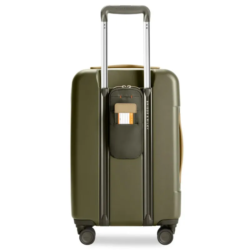 Briggs & Riley Spinner (4 Wheel) | Hardside Luggage-Sympatico Essential 56cm Carry-On Expandable Spinner - Olive