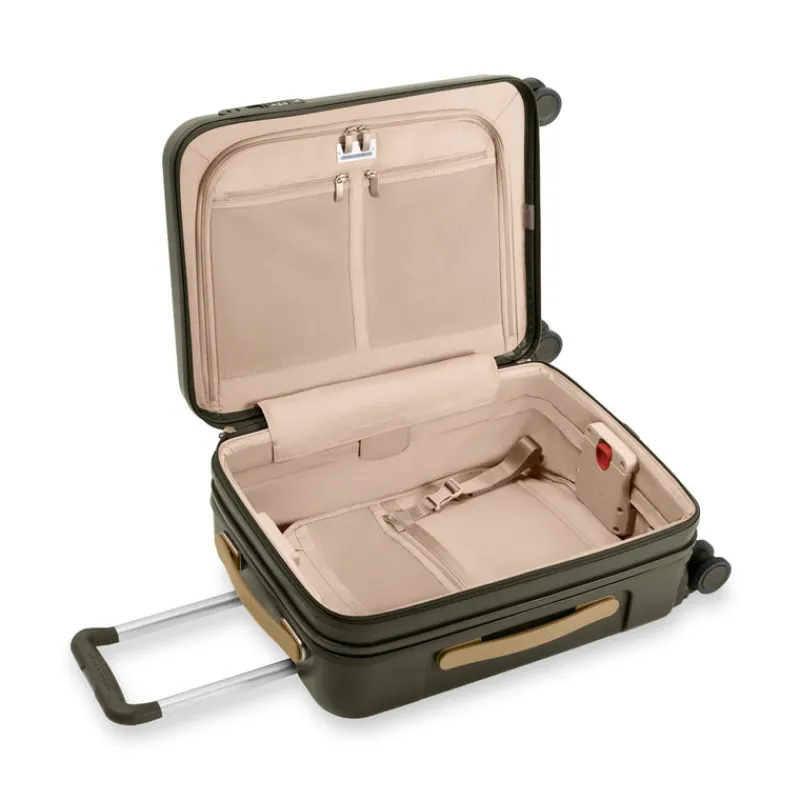 Briggs & Riley Spinner (4 Wheel) | Hardside Luggage-Sympatico Global 53cm Carry-On Expandable Spinner - Olive