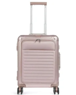 Travelite Spinner (4 Wheel) | Aluminium Luggage-Next Spinner (4 wheels) 55cm with Front Pocket - Rose