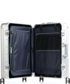 Travelite Spinner (4 Wheel) | Aluminium Luggage-Next Spinner (4 wheels) 67cm - Silver