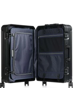 Travelite Spinner (4 Wheel) | Aluminium Luggage-Next Spinner (4 wheels) 67cm - Black