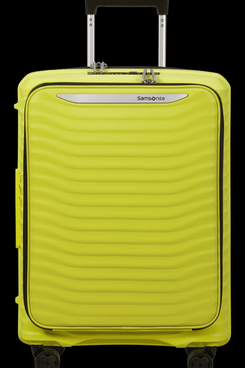 Samsonite Spinner (4 Wheel) | Cabin Luggage-UPSCAPE Spinner Expandable (4 wheels) 55cm Easy Access - Lime