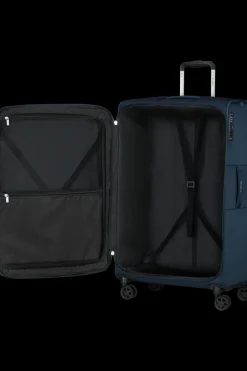 London Luggage Spinner (4 Wheel) | Softside Luggage-URBIFY Spinner expandable (4 wheels) 78cm - Navy Blue