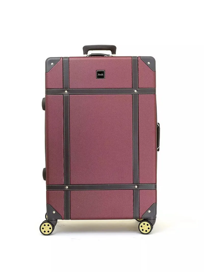 Rock Spinner (4 Wheel) | Hardside Luggage-Vintage Large Suitcase - Burgundy