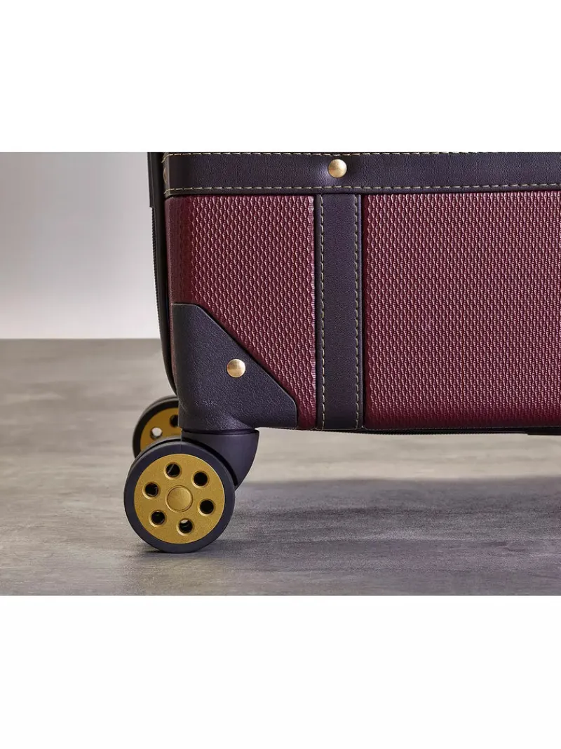 Rock Spinner (4 Wheel) | Hardside Luggage-Vintage Large Suitcase - Burgundy
