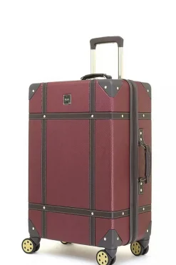 Rock Spinner (4 Wheel) | Hardside Luggage-Vintage Medium Suitcase - Burgundy