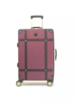 Rock Spinner (4 Wheel) | Hardside Luggage-Vintage Medium Suitcase - Burgundy