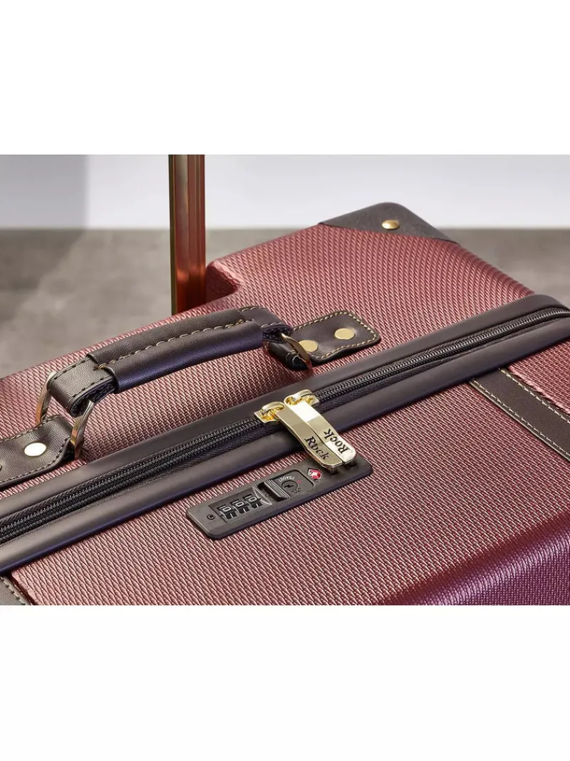 Rock Spinner (4 Wheel) | Hardside Luggage-Vintage Medium Suitcase - Burgundy