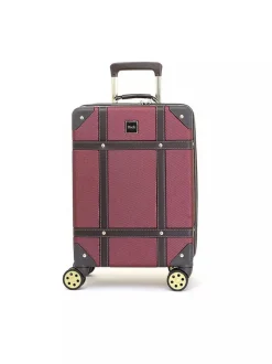 Rock Spinner (4 Wheel) | Hardside Luggage-Vintage Small Suitcase - Burgundy