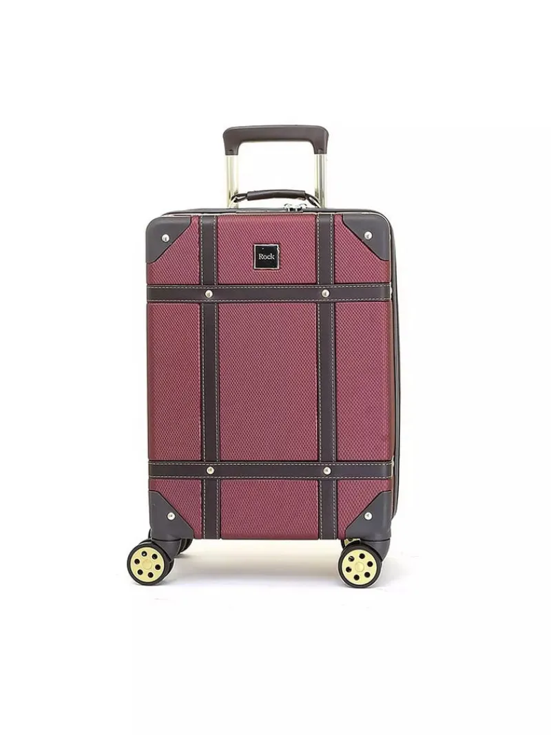 Rock Spinner (4 Wheel) | Hardside Luggage-Vintage Small Suitcase - Burgundy