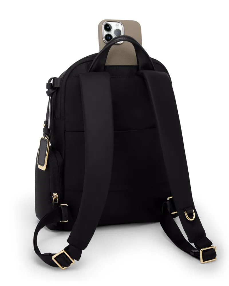 London Luggage Backpacks-VOYAGEUR Celina Medium Backpack - Black/Gold