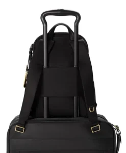 London Luggage Backpacks-VOYAGEUR Celina Medium Backpack - Black/Gold