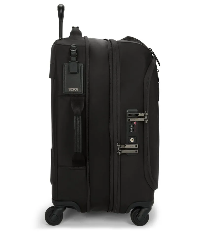 Tumi Softside Luggage | Cabin Luggage-VOYAGEUR LEGER Continental 4 Wheeled Expandable Carry-On - Black/Gunmetal