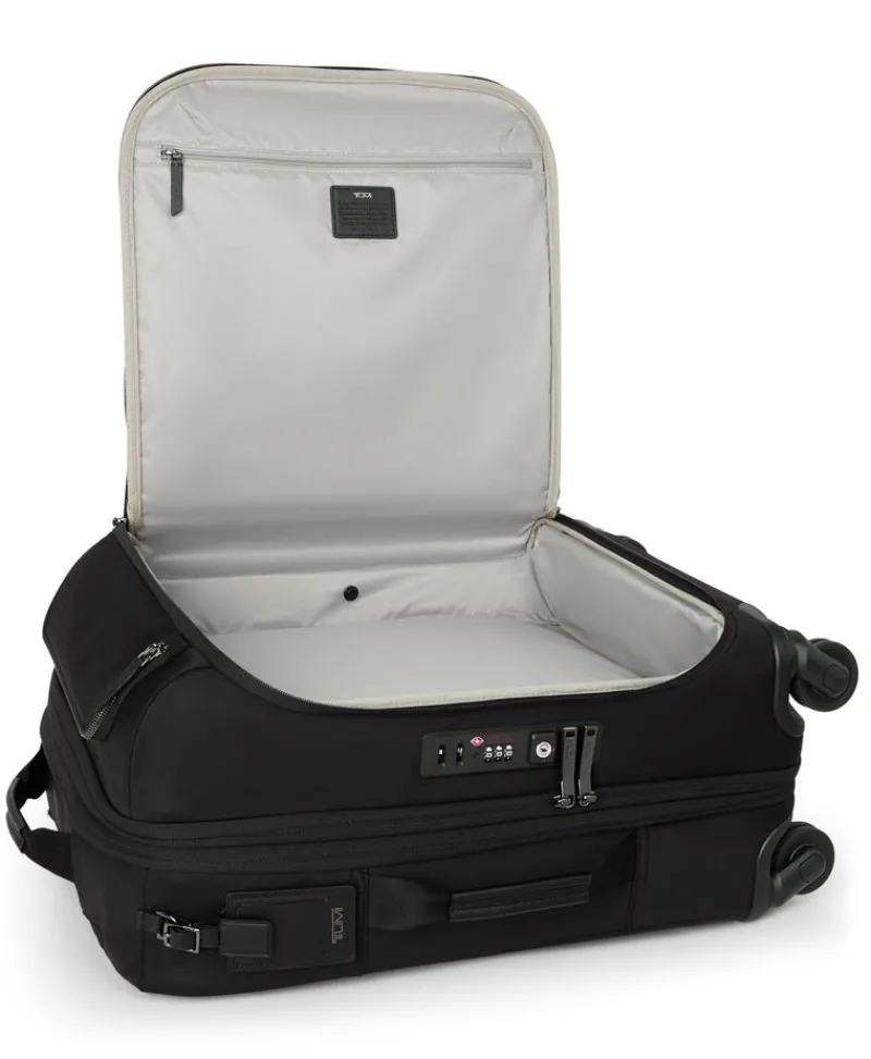 Tumi Softside Luggage | Cabin Luggage-VOYAGEUR LEGER Continental 4 Wheeled Expandable Carry-On - Black/Gunmetal
