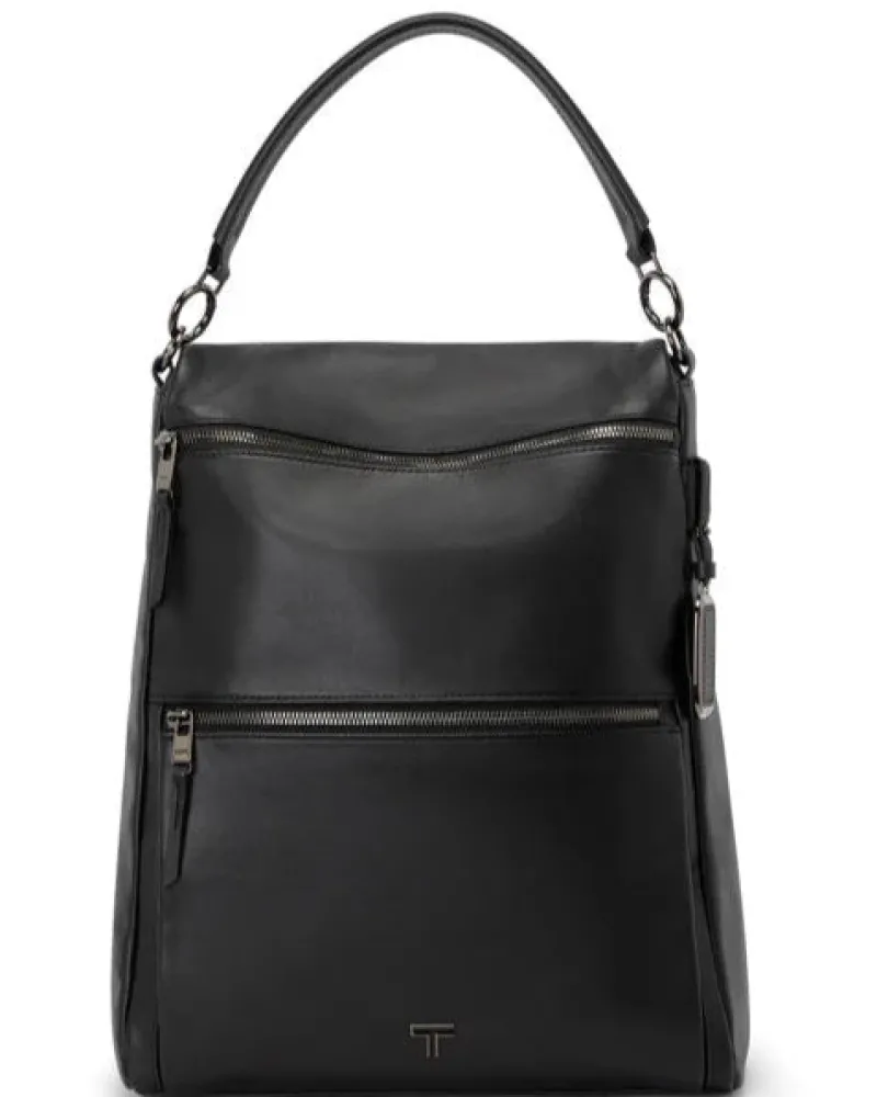 London Luggage Handbags & Totes | Backpacks-VOYAGEUR Limerick Backpack/Tote - Black/Gunmetal