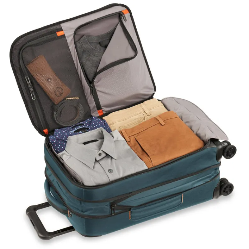 Briggs & Riley Spinner (4 Wheel) | Softside Luggage-ZDX DOMESTIC 56cm Carry-On Expandable Spinner - Ocean