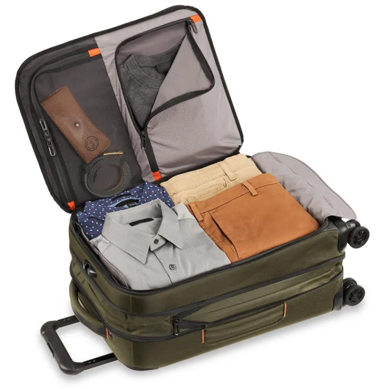 Briggs & Riley Spinner (4 Wheel) | Softside Luggage-ZDX DOMESTIC 56cm Carry-On Expandable Spinner - Hunter