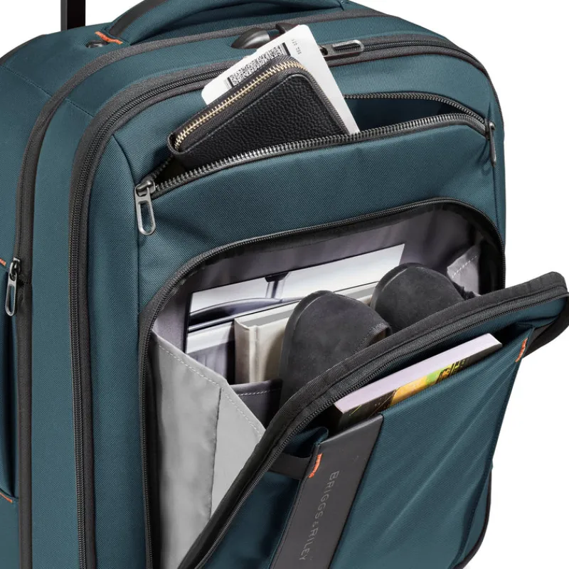 Briggs & Riley Spinner (4 Wheel) | Softside Luggage-ZDX INTERNATIONAL 53cm Carry-On Expandable Spinner - Ocean