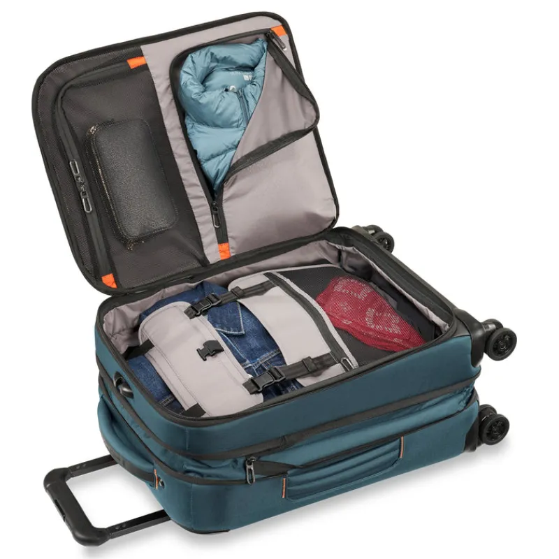 Briggs & Riley Spinner (4 Wheel) | Softside Luggage-ZDX INTERNATIONAL 53cm Carry-On Expandable Spinner - Ocean